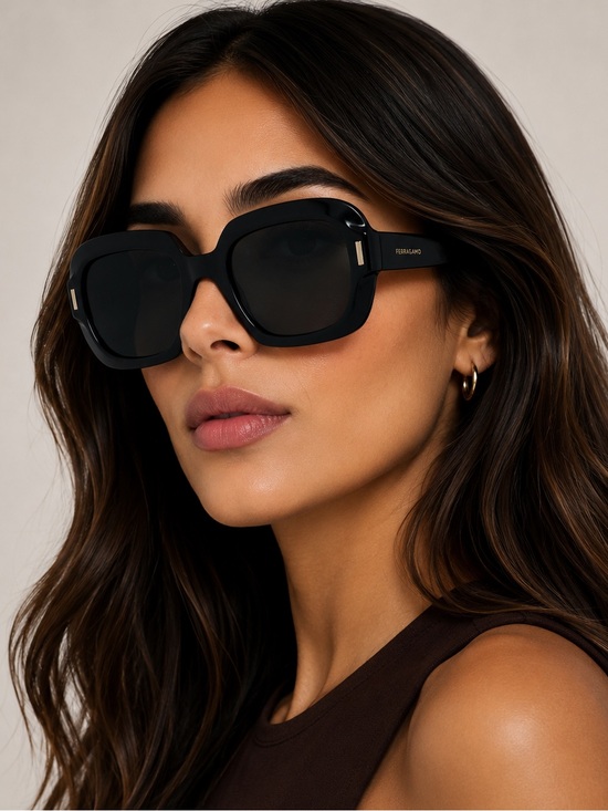 Salvatore Ferragamo Accessories - New Salvatore Ferragamo SF2068SE 001 Women's Black Square Sunglasses